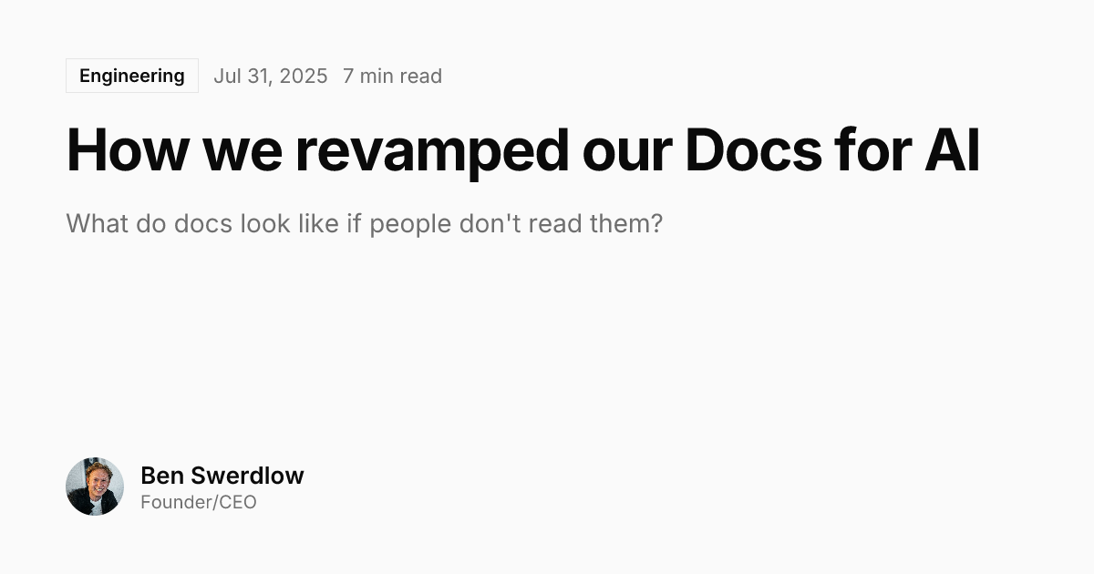 How we revamped our Docs for AI - Freestyle Blog